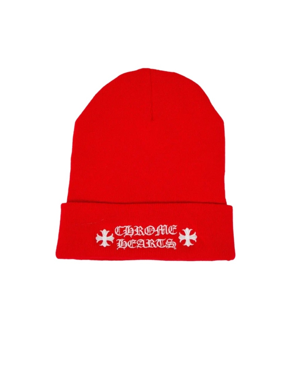 Chrome Hearts Logo Red Beanie Hat